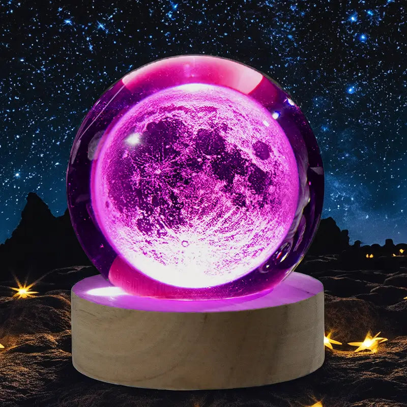 Crystal Multicolor Moon Globe